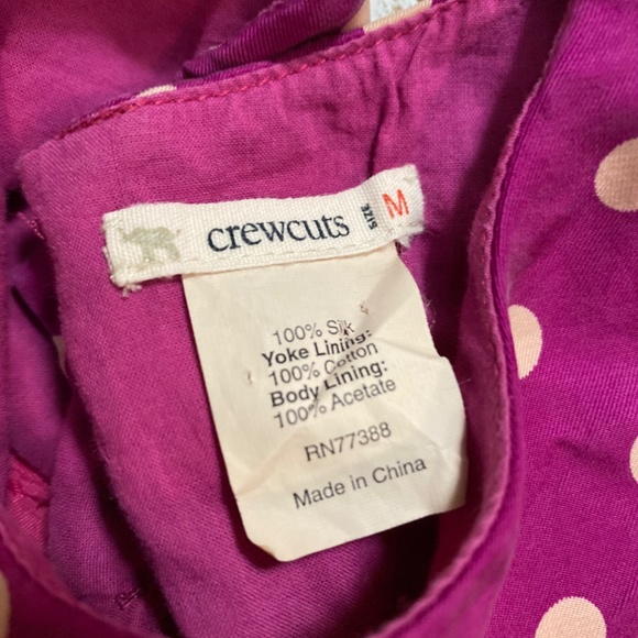 100% Silk Crewcuts Dress Girls M - Picture 2 of 2